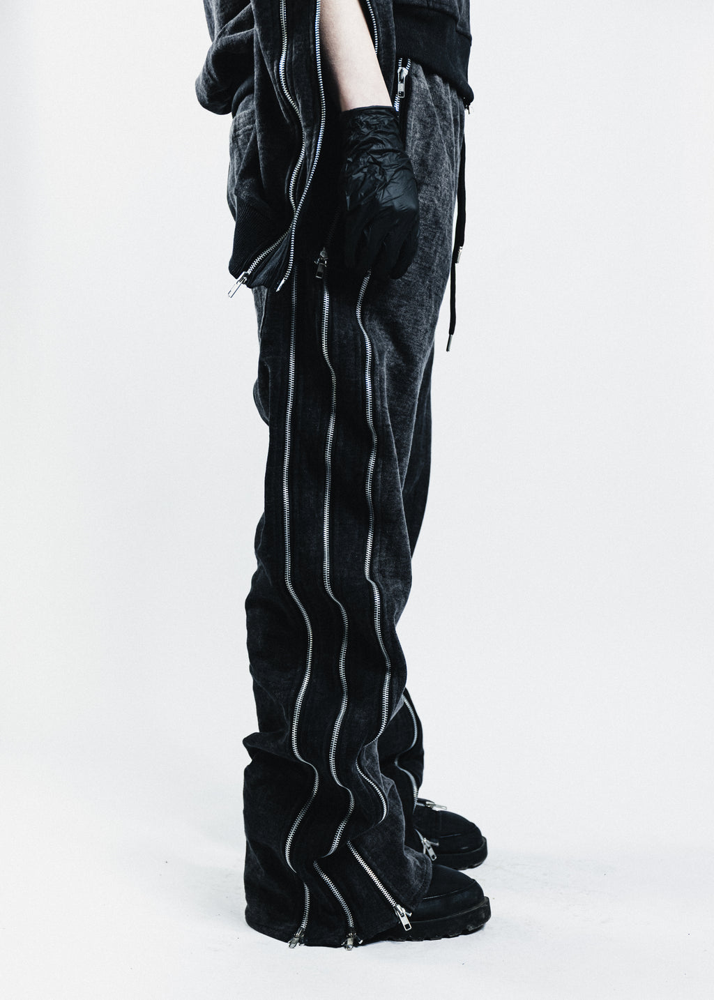 'HUNNA ZIPPA' Pants Black