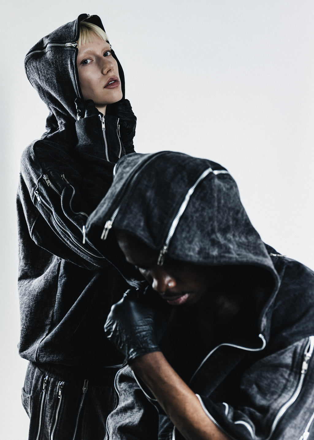 'HUNNA ZIPPA' Hoodie Black