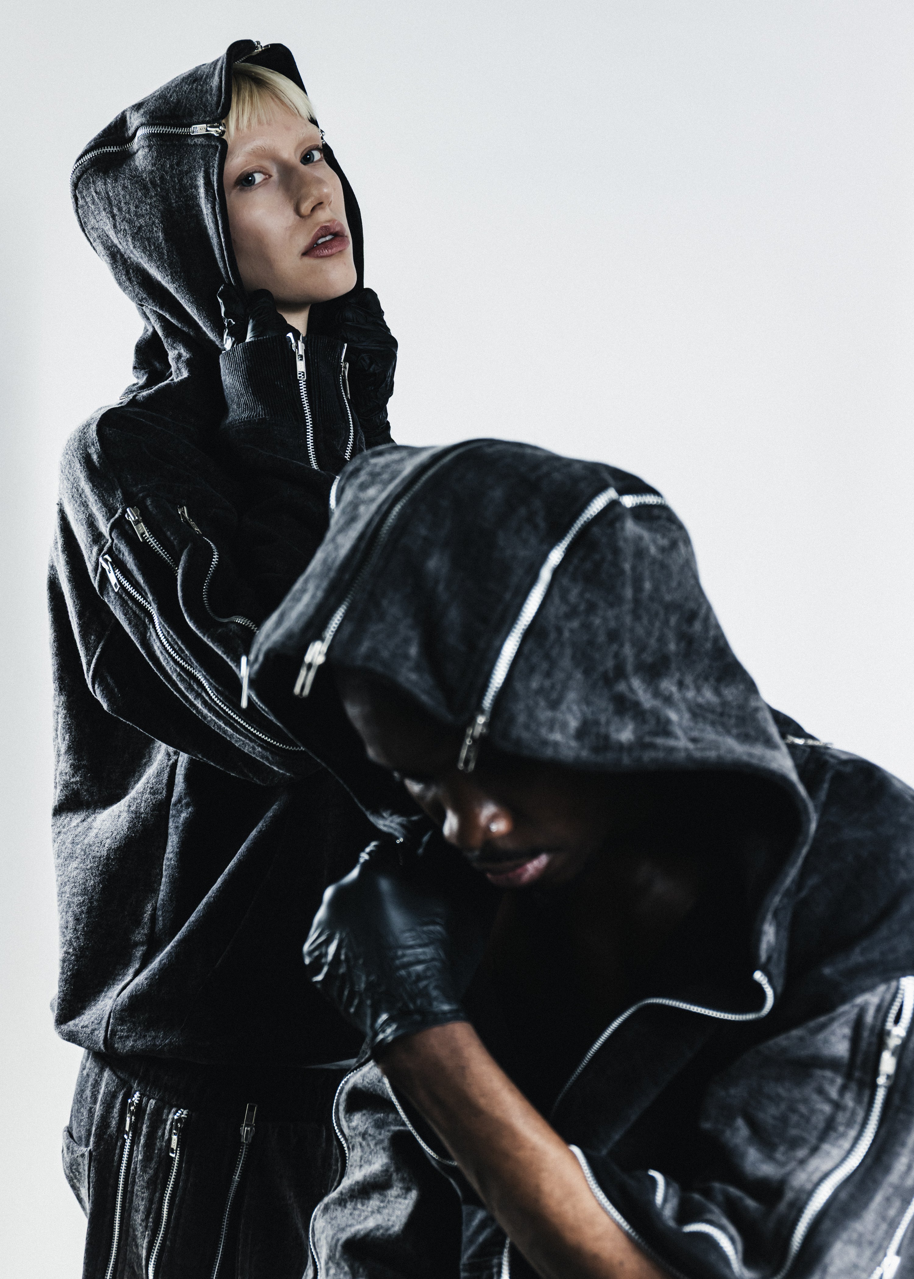 'HUNNA ZIPPA' Hoodie Black