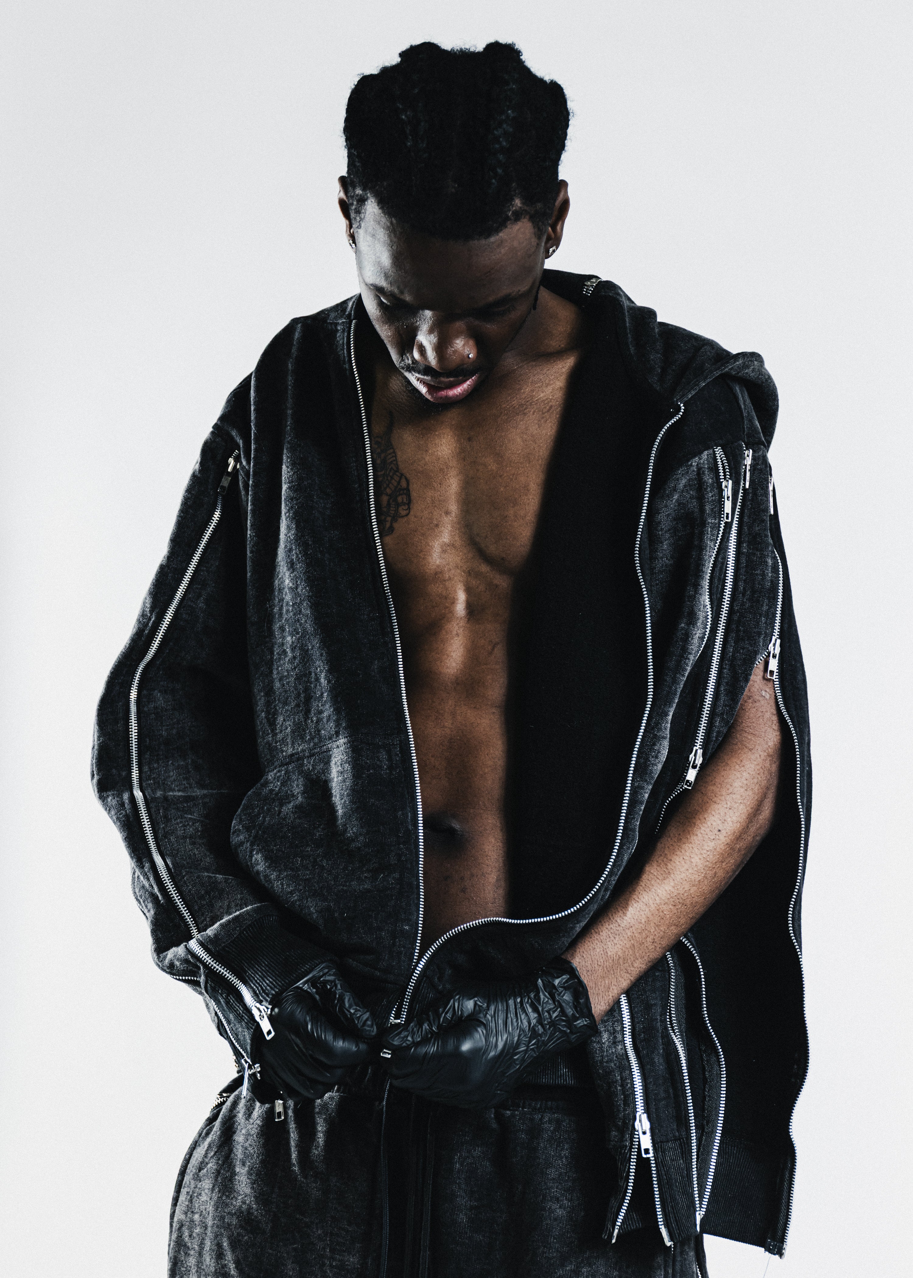 'HUNNA ZIPPA' Hoodie Black